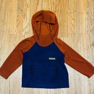 Melanzana Kids' XXS (3T-5T) Micro-Grid Fleece Hoody (Red/Blue)